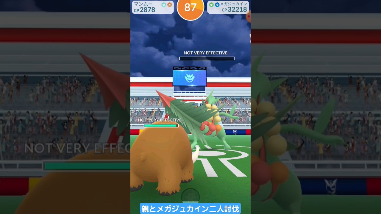 親とメガジュカイン二人討伐 #ポケモンgo