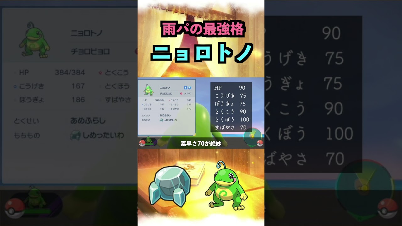 ニョロトノの育成論【ポケモンSV】 #ポケモン #ポケモンsv#pokemon