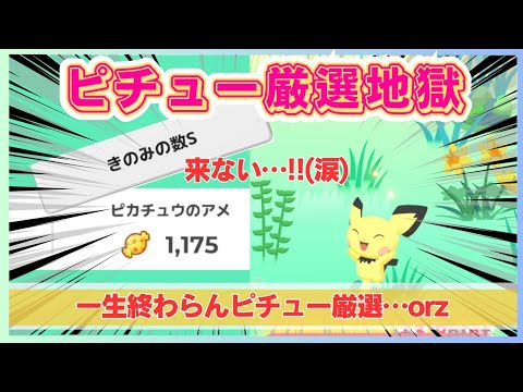 【無課金】きのみの数S、妥協したくないピチュー厳選(終わらない厳選)＠ラピスラズリ湖畔【ポケモンスリープ】社畜OLの無課金ゲーム実況攻略記202403