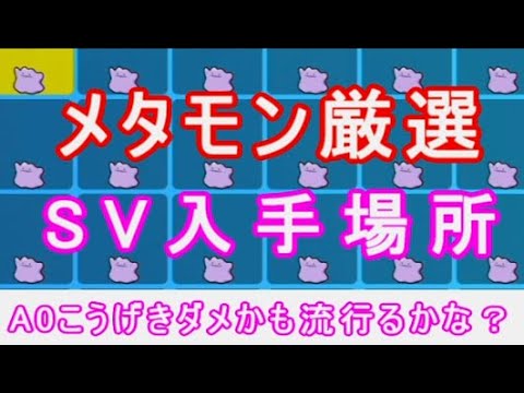 逆Vメタモン厳選ポケモンSVダメかもA0入手場所攻略探し方【バイオレットスカーレット】