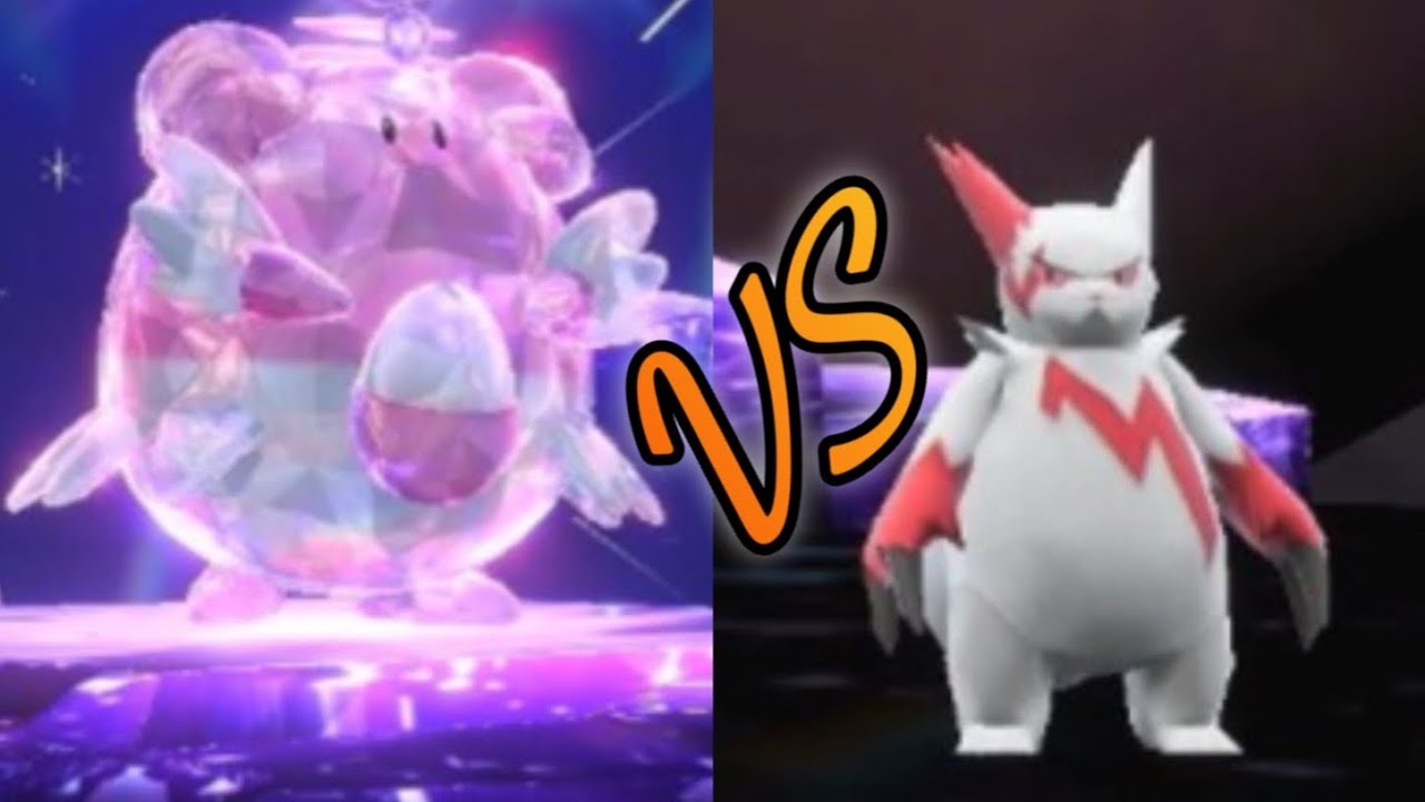 [ ソロ : 星6 ⭐︎⭐︎⭐︎⭐︎⭐︎⭐︎ ] ザングース VS ハピナス テラレイドバトル 英語版ポケモンSV