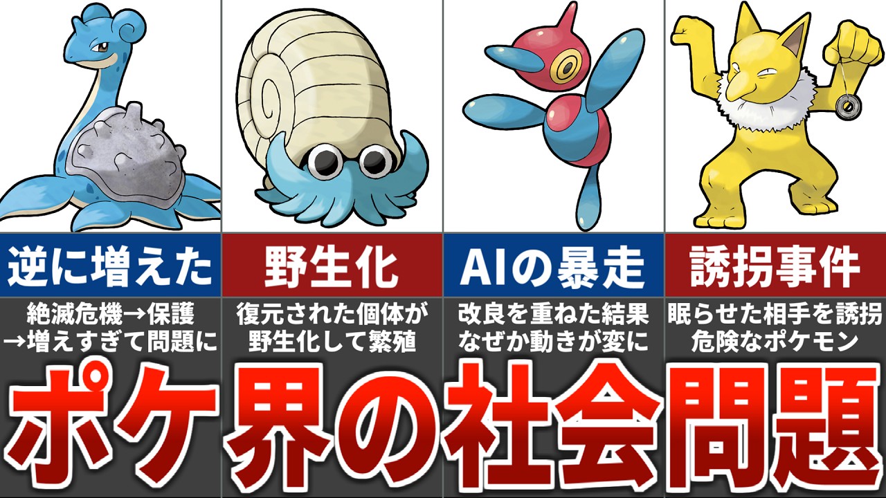 【ポケモン世界の闇】社会問題になっているポケモン10選