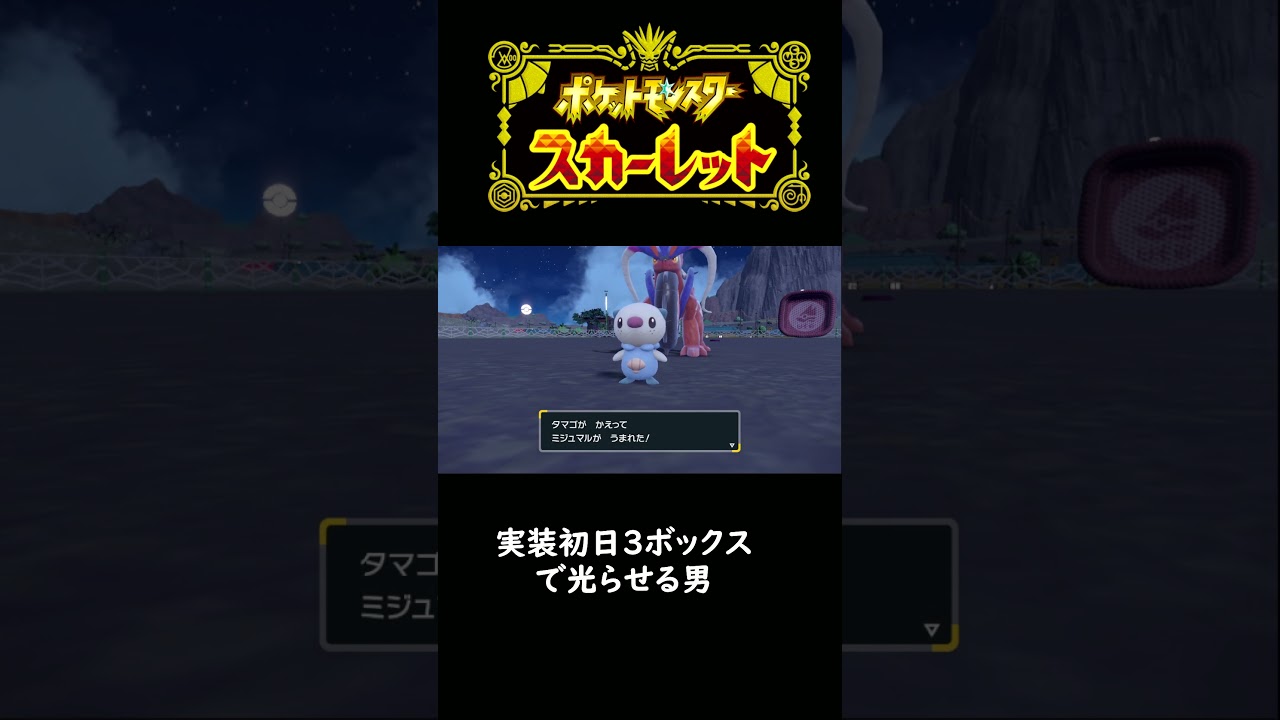 実装初日に色違いミジュマルを出して発狂してしまう男　【ポケモンSV】