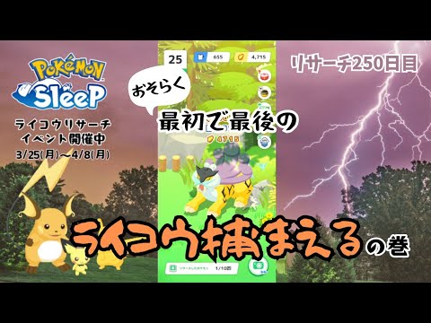 【ポケモンスリープ】こっこおばちゃんの睡眠リサーチ記録 250日目