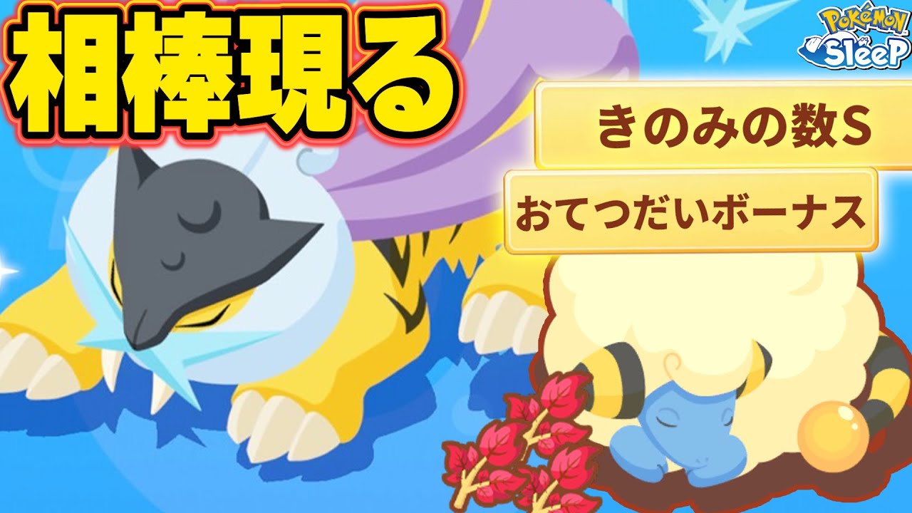 ライコウと相性抜群!!神個体メリープ!!あなたは使う？【ポケモンスリープ】