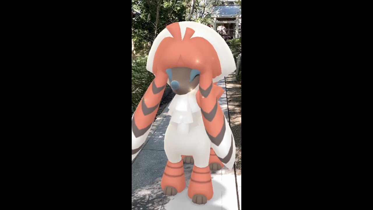 トリミアン（カブキ）｜Furfrou｜おのころ島神社｜あわじ花へんろ第五十七番花の札所｜AR動画｜PoKeMoN GO AR｜#Shorts