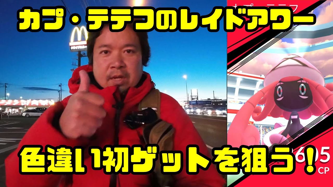 【ポケモンGO】色違い初ゲットを狙う！カプ・テテフのレイドアワー