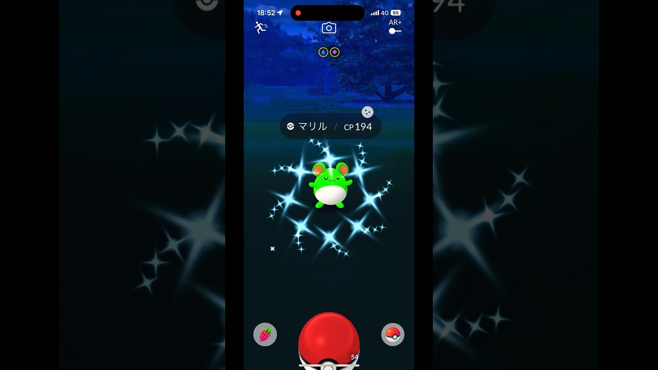 色違いマリルGET⭐️ #ポケモンgo #pokemongo