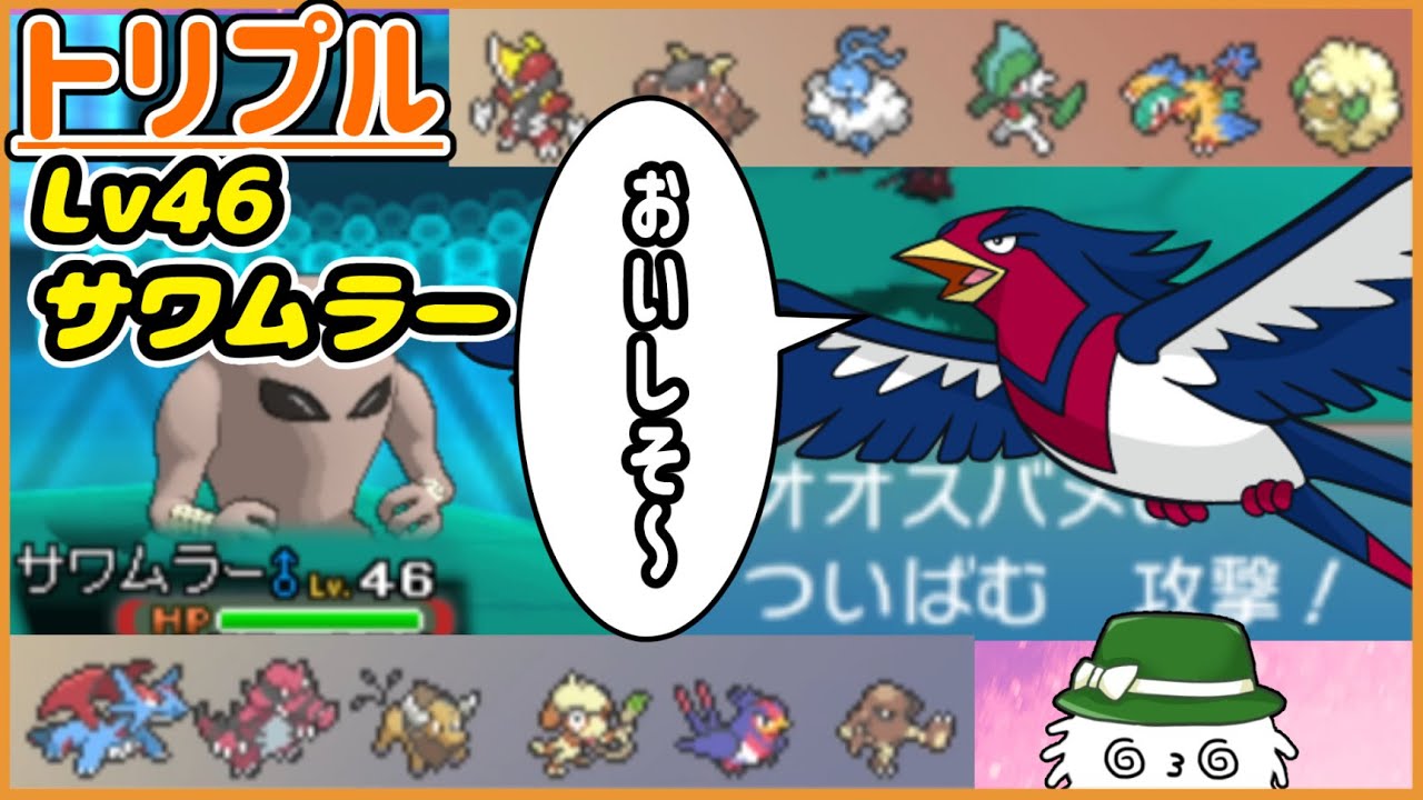【ORASトリプル】あっ！レベル46サワムラーだ！！美味しそう！！【トリプルバトル】