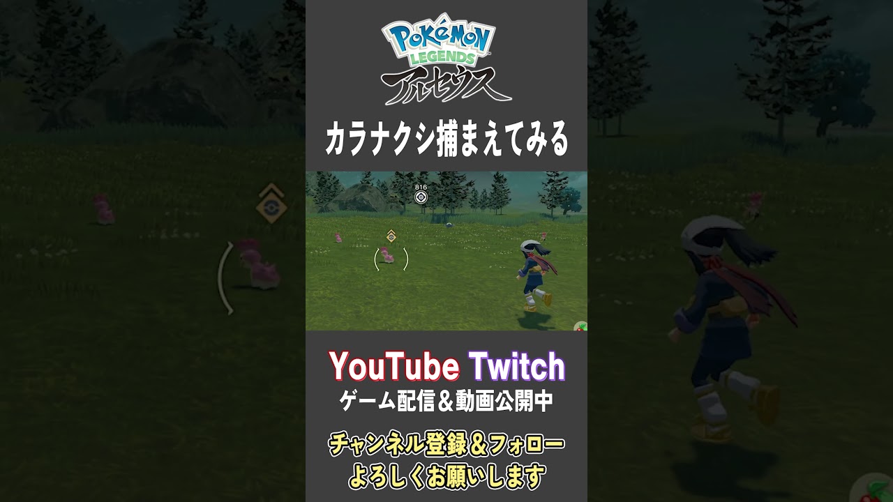 カラナクシ捕まえてみる【Pokemon LEGENDS アルセウス】【#Shorts】【#74】