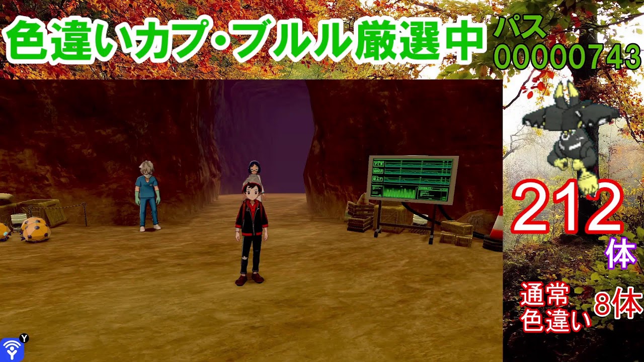 【ポケモン剣盾】200回突破。カプ・ブルル色違い以外の色違いが出たら即配布！カプ・ブルル色厳選【ダイマックスアドベンチャー】