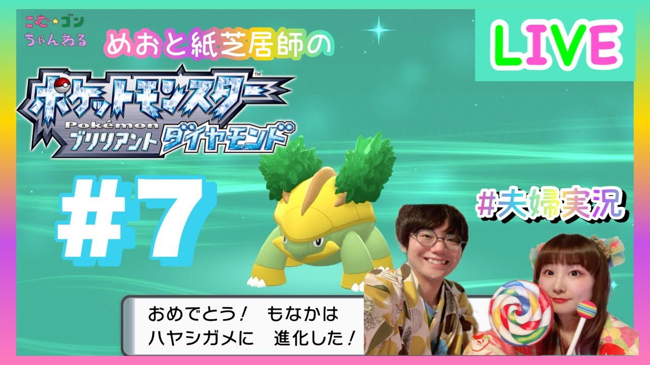 【ポケットモンスター BD】#7 相棒の進化だ！ハヤシガメと共にハクタイジムバトルだ！【夫婦実況】【初見プレイ】