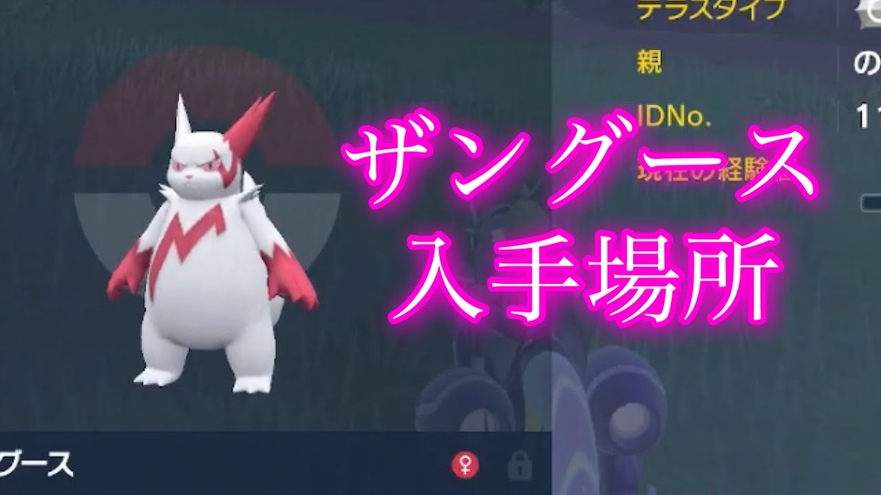 【ポケモンSV】【藍の円盤】ザングース入手場所