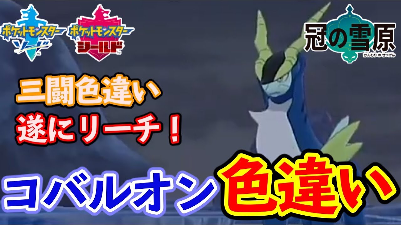 【ポケモン剣盾】コバルオンの色違い出して三闘色違いコンプにリーチ！【冠の雪原】