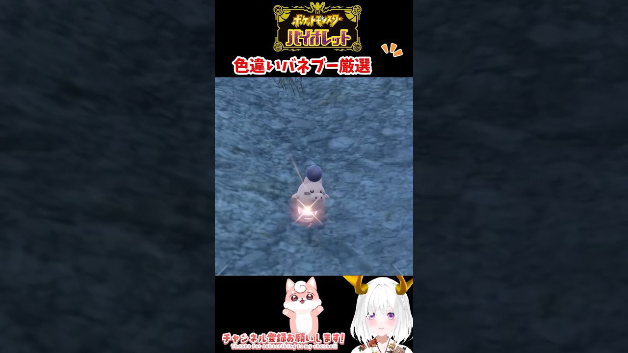 #ポケモン 色違いバネブー出現シーン