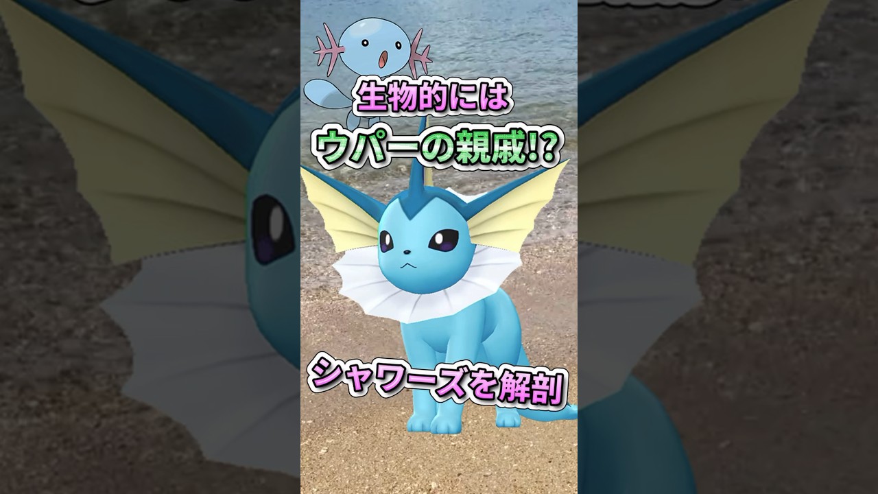 シャワーズは魚？両生類？　#ポケモンSV #ブイズ  #シャワーズ  #雑学 #ポケモン雑学  #pokemon #shorts #ポケモンsv  #ウパー #イーブイ