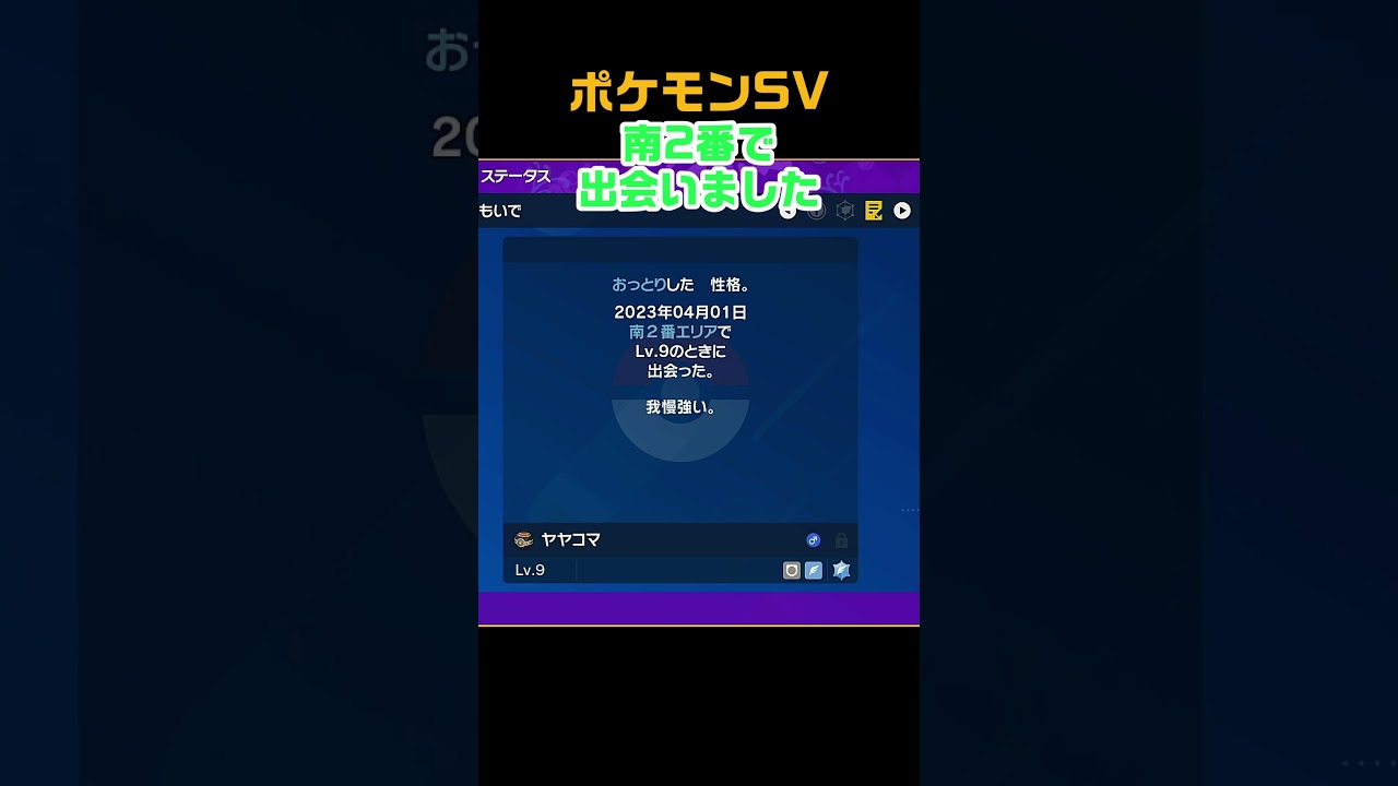 色違いヤヤコマ　 #shorts　ポケモンSV