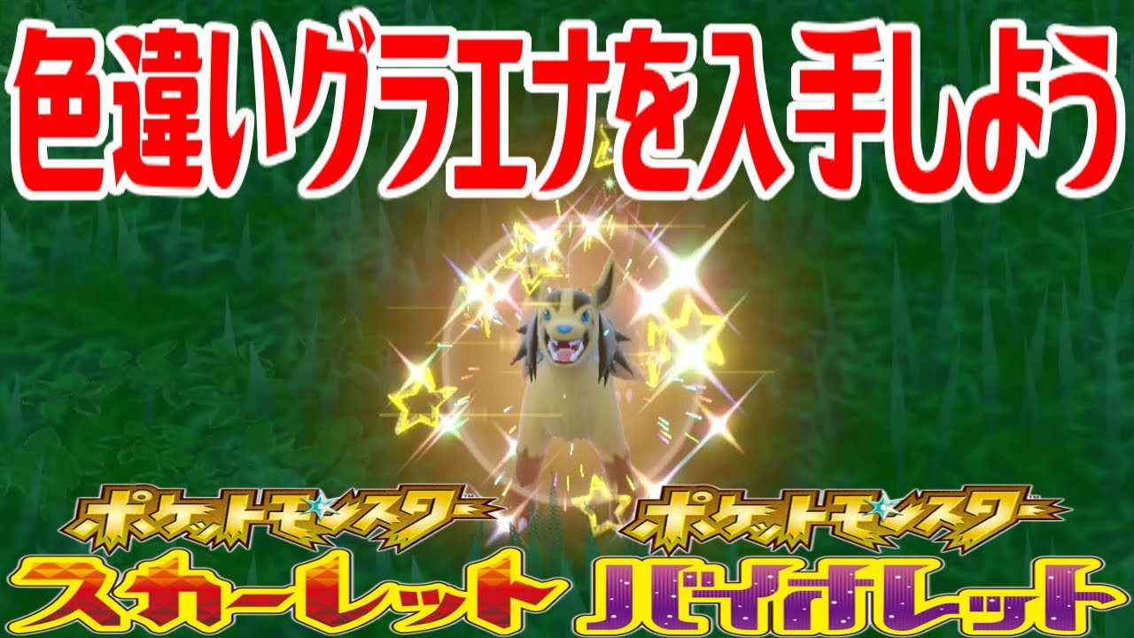 【ポケモンSV】色違いグラエナを入手しよう【ポケットモンスター スカーレット・バイオレット ゼロの秘宝 碧の仮面】Pocket Monsters