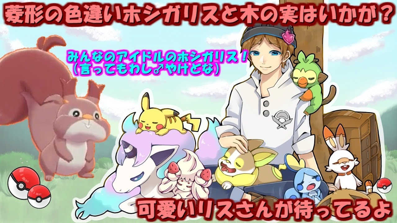 【初見さん大歓迎】皆の所に色違いホシガリスの木の実届け！ポケモン配信