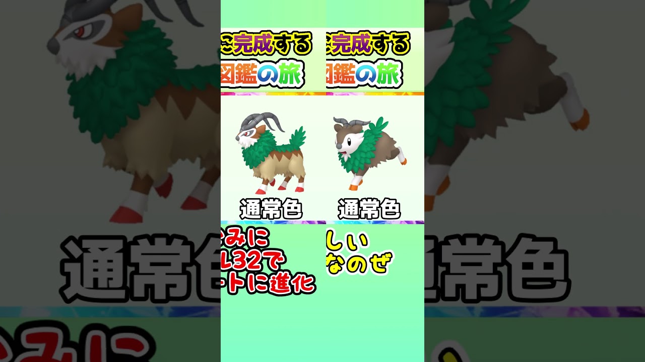【もふもふ】100日後に完成する色違い図鑑の旅 ～61日目～【ゆっくり実況】【ポケモンSV】#shorts #ポケモンsv #色違い #色旅