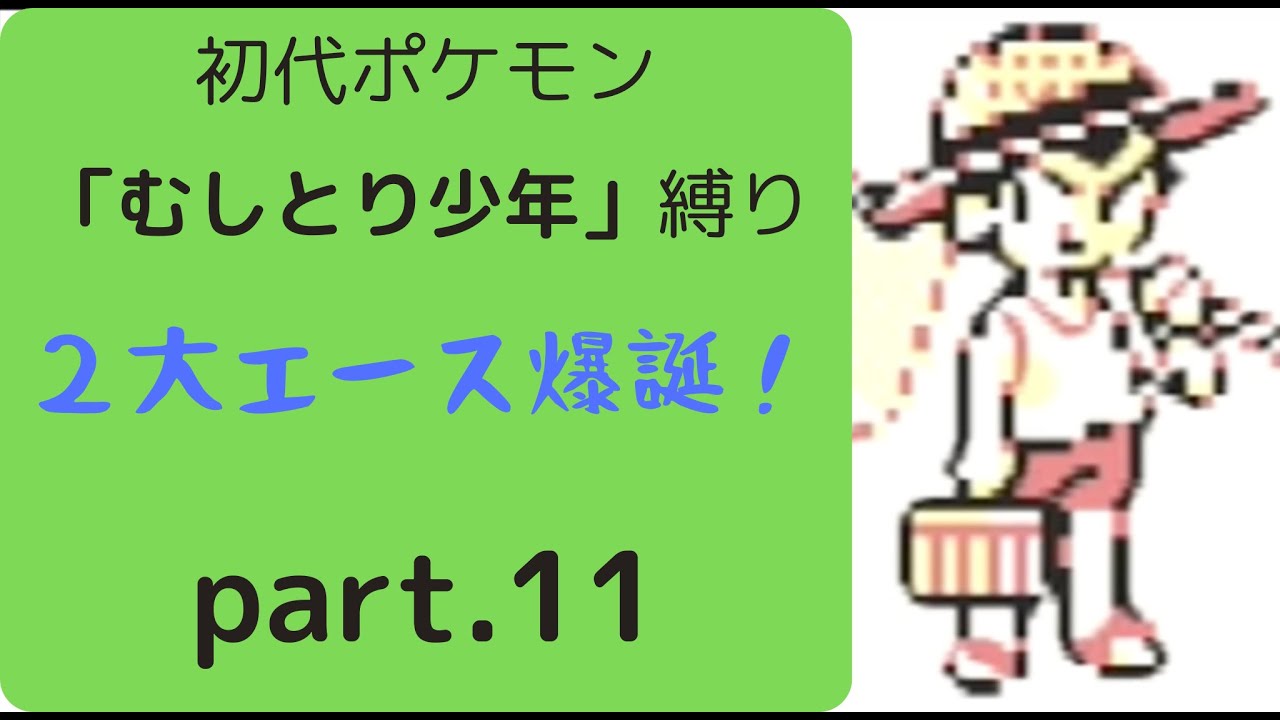 【縛り】初代ポケモンをむしとり少年縛りでプレイする。part.11