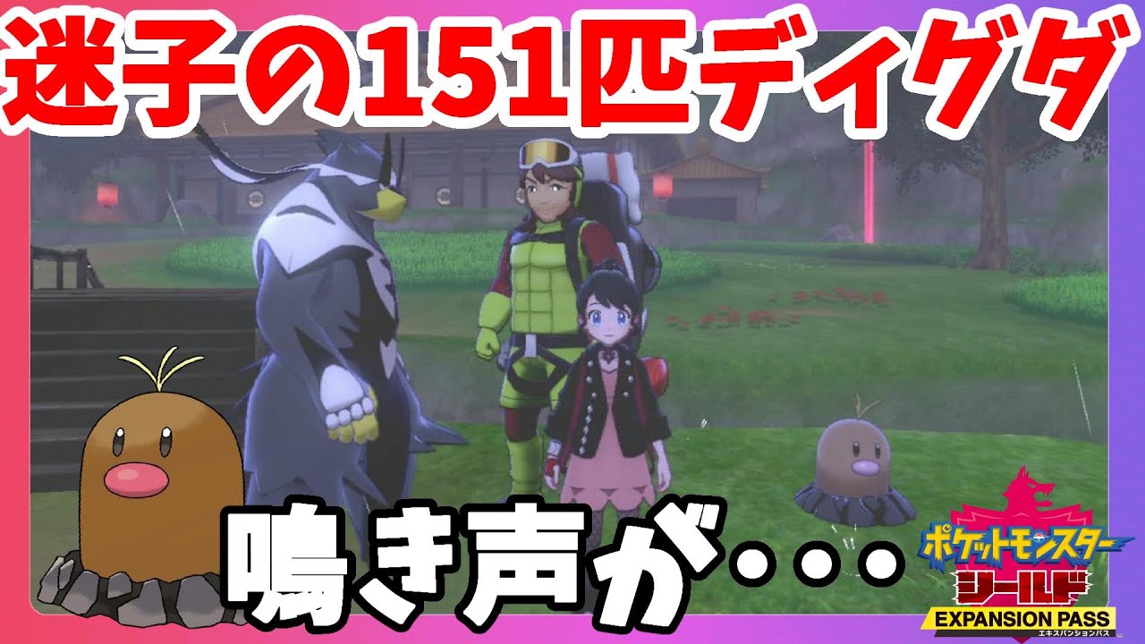 【ポケモンソードシールド】151匹ディグダ探しと新たなポケモンゲットだぜ！一礼野原編！鎧の孤島【エキスパンションパス第1弾】