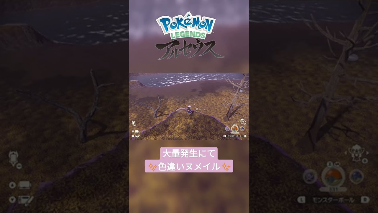 【色違い】Pokémon LEGENDS アルセウス『ヌメイル(ヒスイの姿)』大量発生にて色違い✨ #shorts