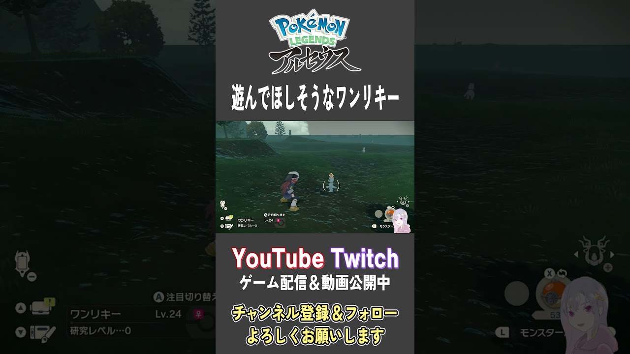 遊んでほしそうなワンリキー【Pokemon LEGENDS アルセウス】【#Shorts】【#99】