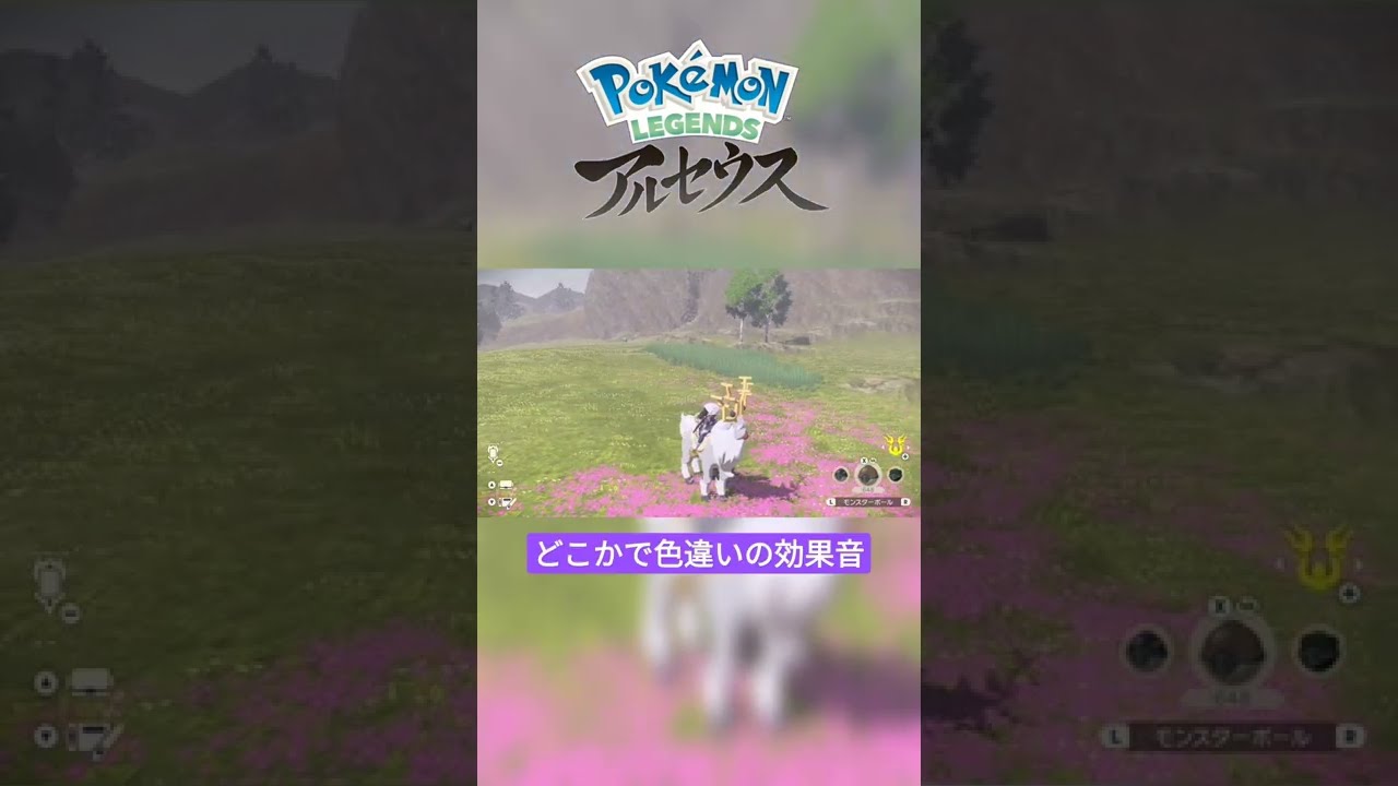 【色違い】Pokémon LEGENDS アルセウス『ケムッソ』通常野生にて色違い✨ #shorts