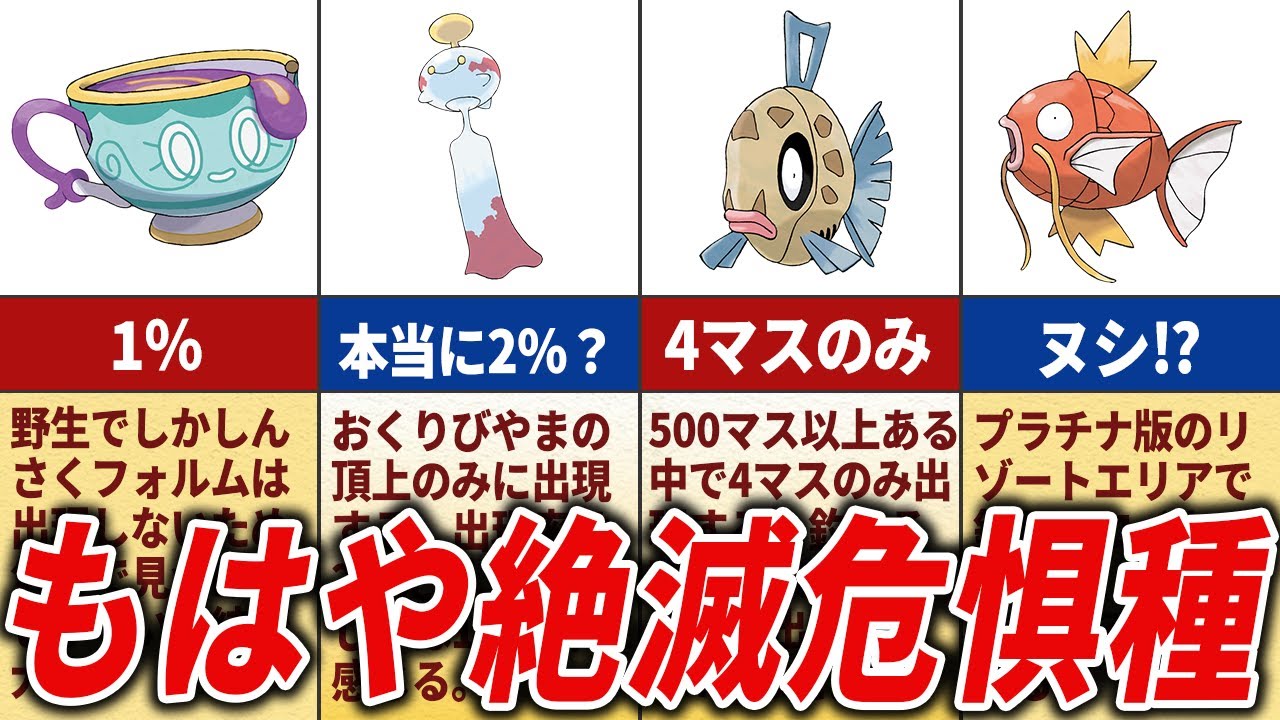 初登場時出会えたら超ラッキーなポケモンランキングTOP15【歴代ポケモン】