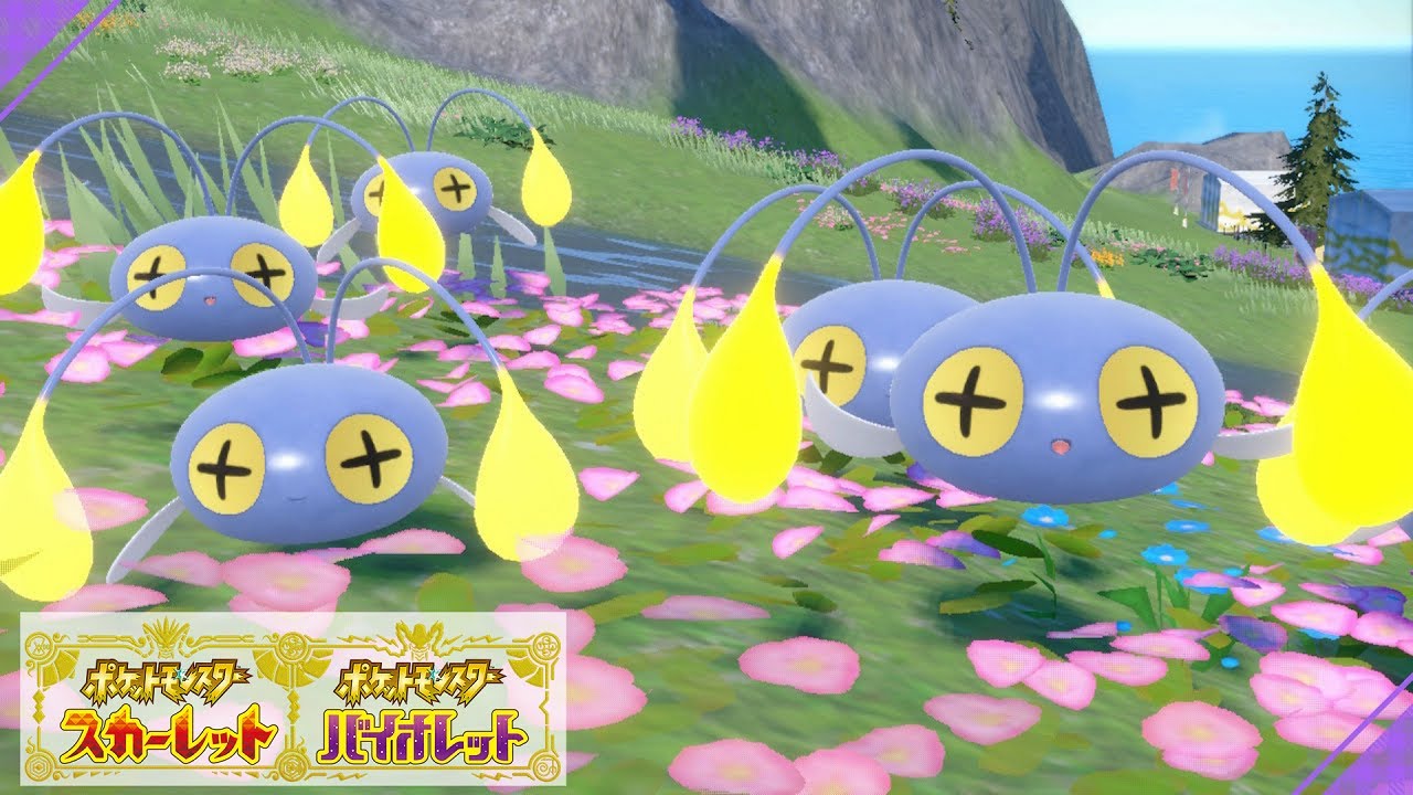 チョンチー６匹に囲まれて癒されピクニック【ポケモンSV】