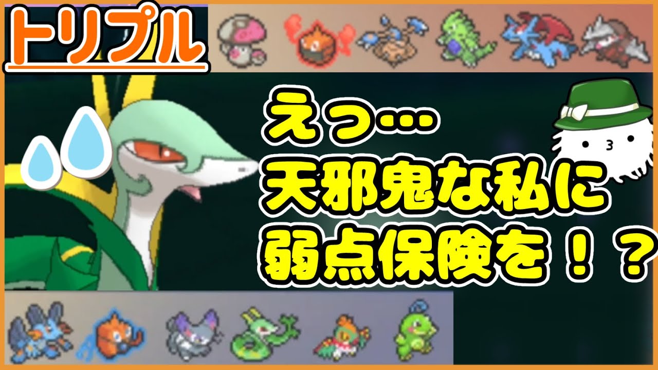 【ORASトリプル】えっ…あまのじゃくなジャローダに弱点保険を！？【トリプルバトル】