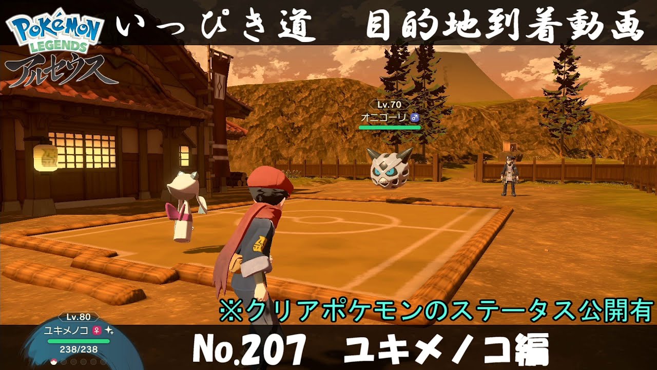 【いっぴき道攻略】No.207 ユキメノコ編【Pokémon LEGENDS アルセウス】