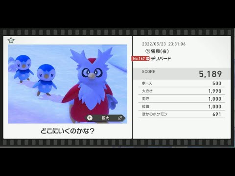 Newポケモンスナップ　★1デリバード【5189】