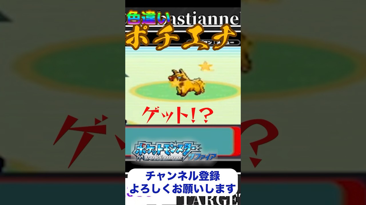 【ポケモンRS】色違いポチエナ！が捕まえられない。。。。御三家捕獲イベント🐶