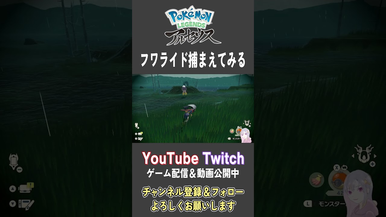 フワライド捕まえてみる【Pokemon LEGENDS アルセウス】【#Shorts】【#104】