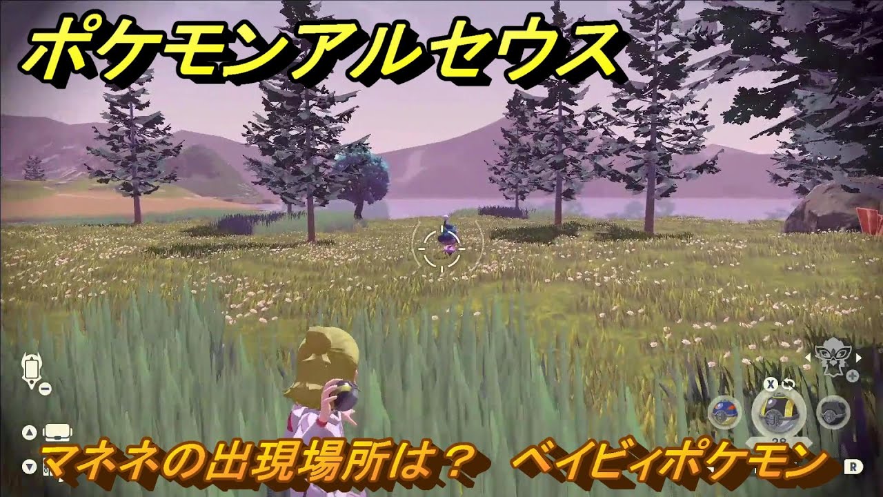 ポケモンアルセウス　マネネの出現場所は？　ベイビィポケモン　図鑑コンプへの道　＃４９３　【Pokémon LEGENDS アルセウス】