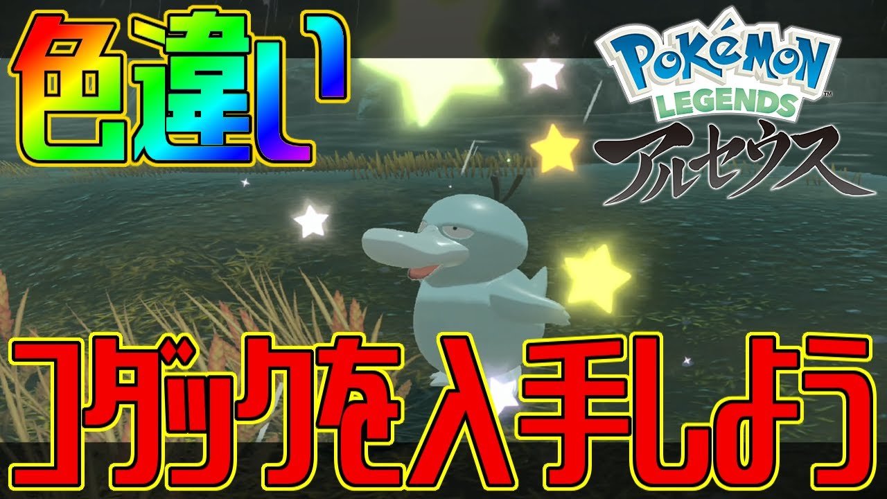 【ポケモンアルセウス】色違いコダックを入手しよう【Pokémon LEGENDS アルセウス】