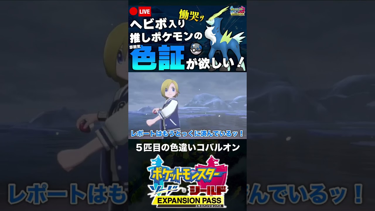 ５匹目の色違いコバルオンと邂逅した男【ポケモン剣盾】 #shorts
