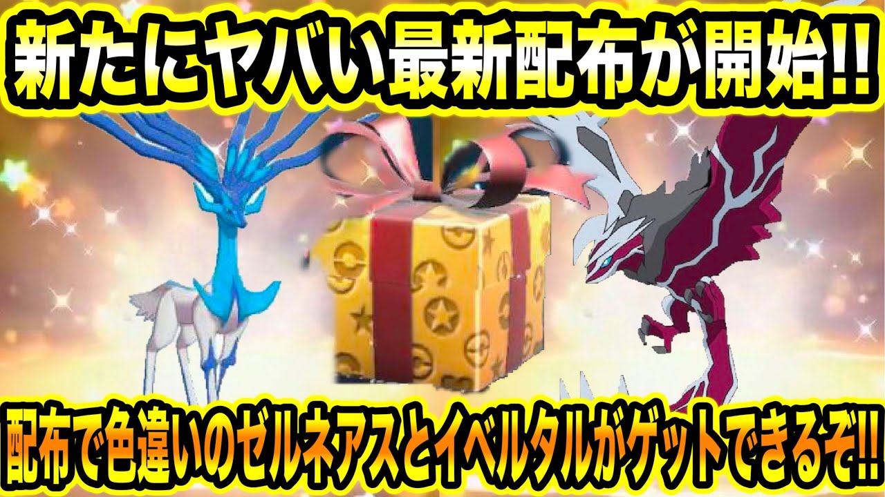 【緊急速報】公式から新たにヤバい最新配布が開始！！配布で色違いのゼルネアスとイベルタルがゲットできるぞ！！今から色違いのサトピカもゲットしてくれ！！【ポケモンSV/スカーレット/バイオレット/GO】