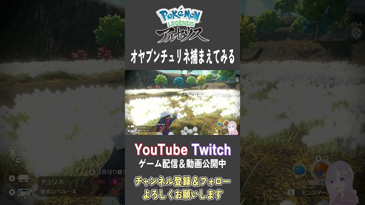 オヤブンチュリネ捕まえてみる【Pokemon LEGENDS アルセウス】【#Shorts】【#133】