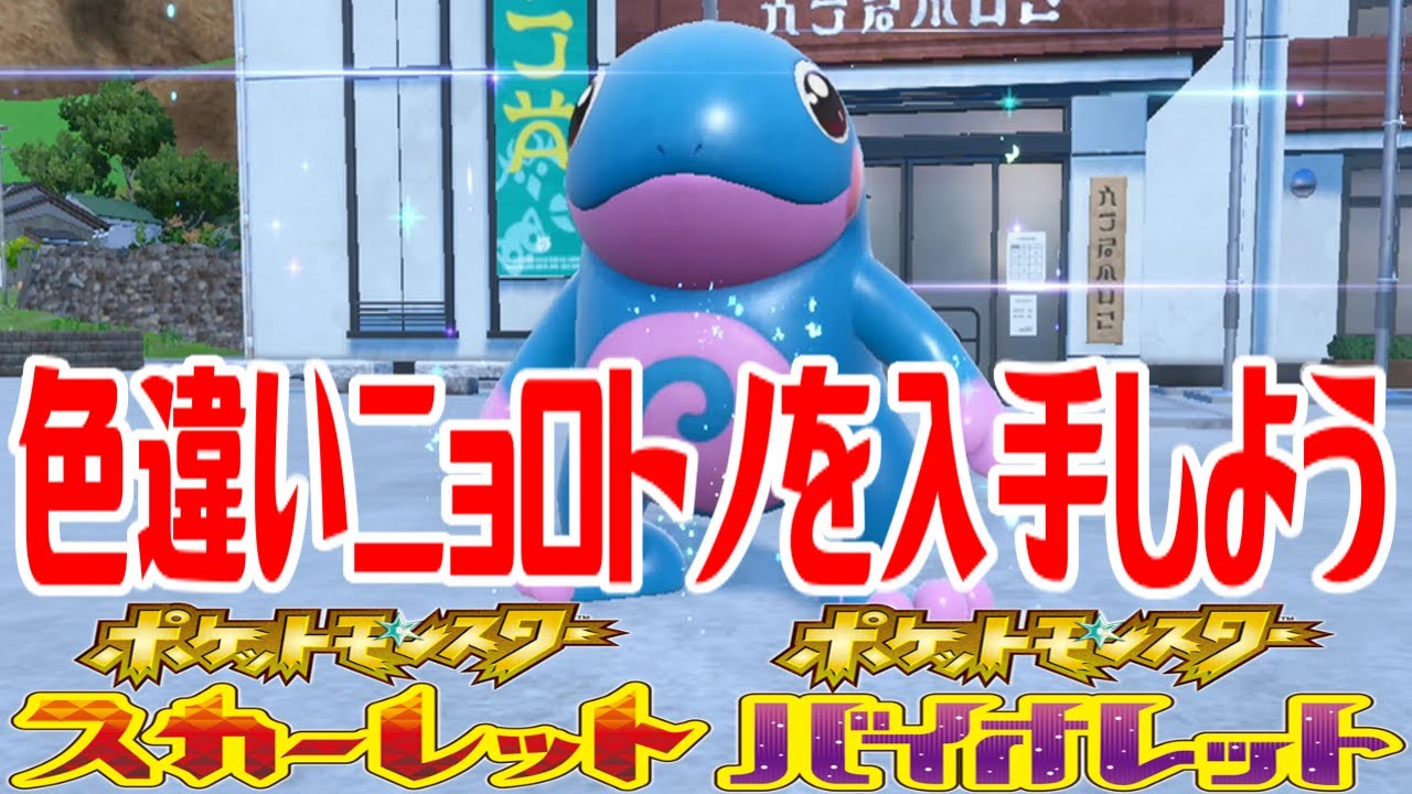 【ポケモンSV】色違いニョロトノを入手しよう 進化入手【ポケットモンスター スカーレット・バイオレット ゼロの秘宝 碧の仮面】Pocket Monsters