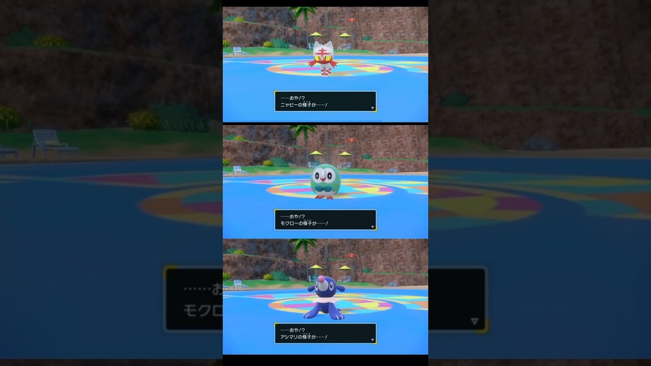 色違いニャビー、モクロー、アシマリ進化【ポケモンSV】 #ポケモン #ポケモンsv #pokémon #short #shorts