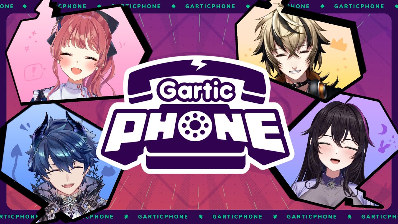 【 Gartic Phone / ガーティックフォン 】お絵描き！真の画伯は一体誰だ？！【 コラボ配信 / 神凪誠士 / 白雪りんご / シェイド・グレイシア / 月城美雪 / #新人vtuber 】