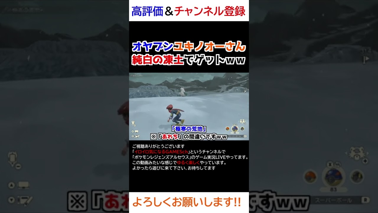 オヤブンユキノオーを捕獲する！【Pokémon LEGENDS アルセウス】