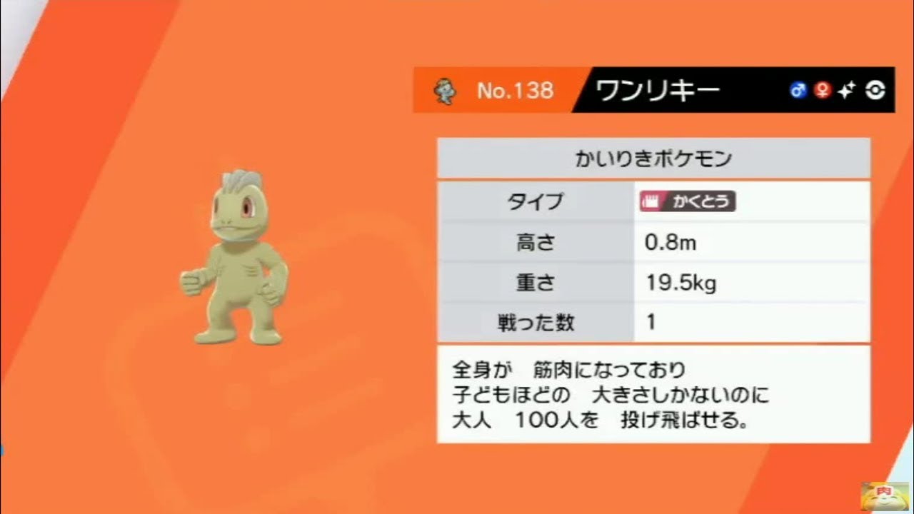 ポケモン剣盾　一発で色違いワンリキー出現　ポケットモンスター ソード・シールド