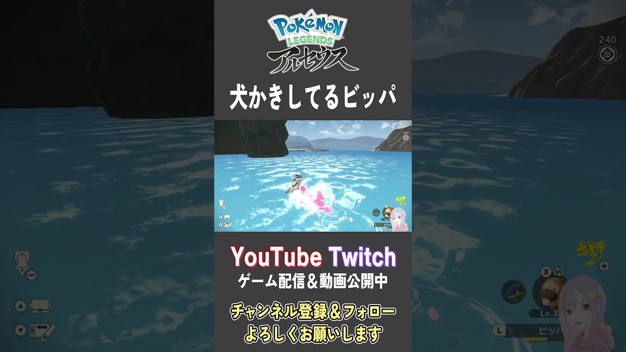 犬かきしてるビッパ【Pokemon LEGENDS アルセウス】【#Shorts】【#112】