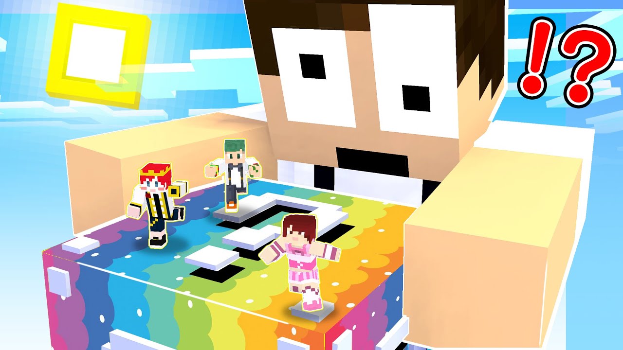 レインボーラッキーブロック島で本気のサバイバル！！【マイクラ / マインクラフト / Minecraft】