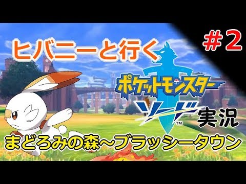 【実況】＃2 ヒバニーと行く！ポケモン剣盾「ソード」【ポケモンソードシールド】