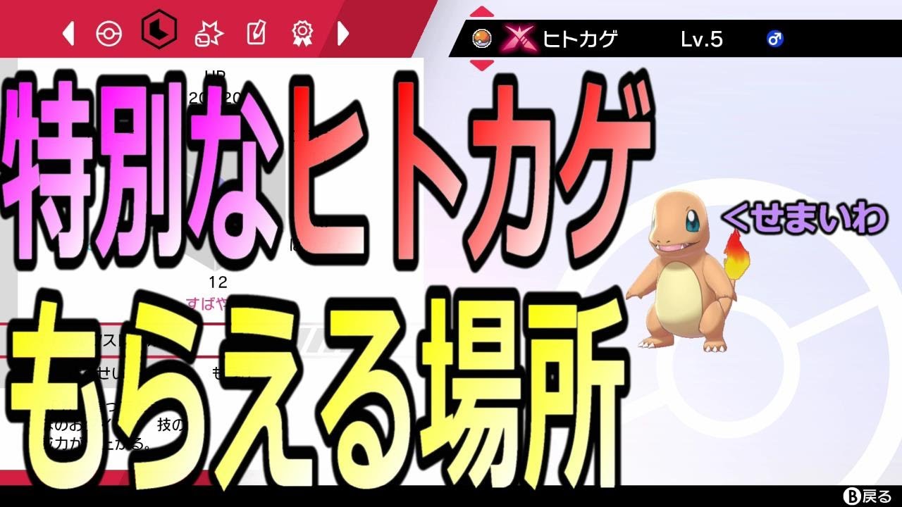 【ポケモン剣盾】ヒトカゲがもらえる場所はここ！厳選もしておくのがおすすめ！【ポケットモンスターソード・シールド】